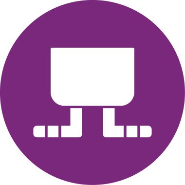 Seo modern simgesinin vektör illüstrasyonu, bilgisayar monitörü