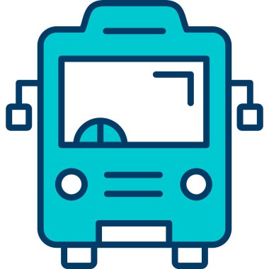 bus simgesi vektör illüstrasyonu