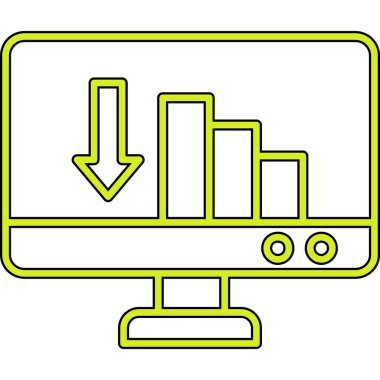 Bilgisayar monitörü. Basit resimleme