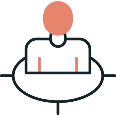 İş adamı. Basit illüstrasyon