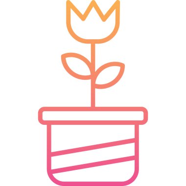 Çiçek. Web simgesi basit illüstrasyon