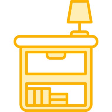 Mobilya. Web simgesi basit illüstrasyon