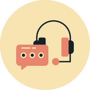 kulaklık simgesi vektör illüstrasyonu