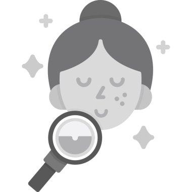 Büyüteç ikonlu kadın gözü