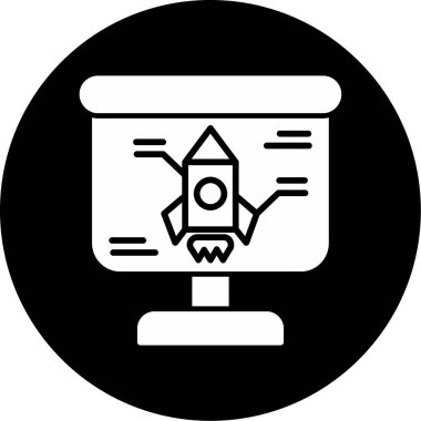 Bilgisayar. Web simgesi basit tasarım