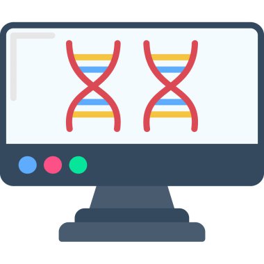 DNA molekül simgesi, vektör illüstrasyon tasarımı