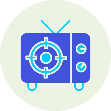 Televizyon. Web simgesi basit tasarım