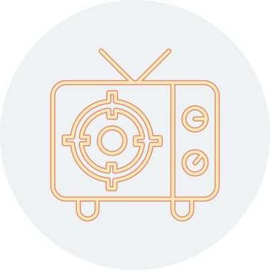 Televizyon. Web simgesi basit illüstrasyon