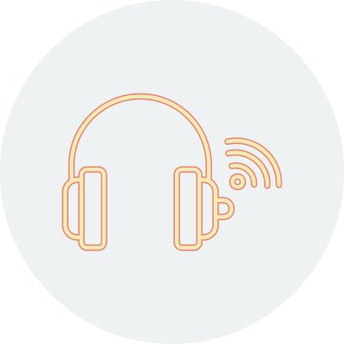 kulaklıklar web simgesi, vektör illüstrasyonu