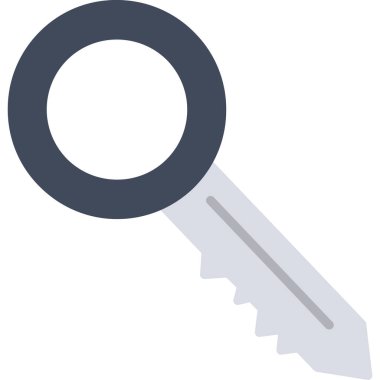 anahtar düz simge, vektör illüstrasyonu