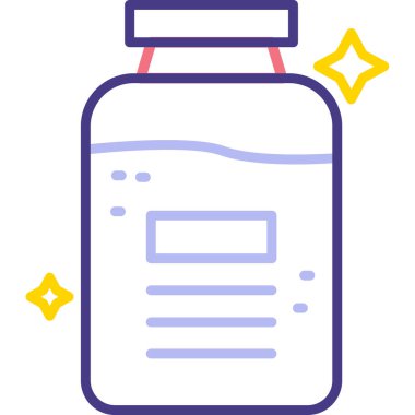 Uyuşturucu şişesi web simgesi, basit vektör illüstrasyonu