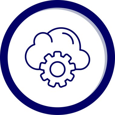 Bulut. Web simgesi vektör illüstrasyonu