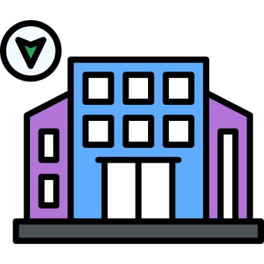 Bina. Web simgesi basit tasarım