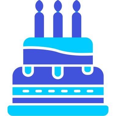 Kek. Web simgesi basit illüstrasyon