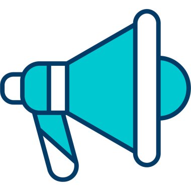 Megafon. Web simgesi basit illüstrasyon