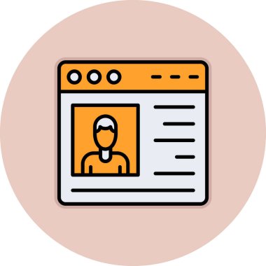 Bir kişinin resminin vektör illüstrasyonu