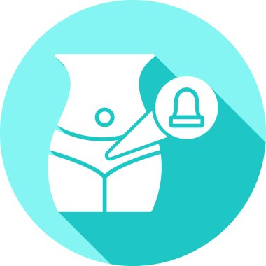 Kadın vücudu, illüstrasyon, beyaz arkaplan üzerindeki vektör.