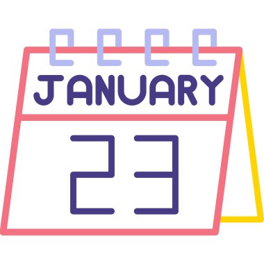 Takvim simgesi tasarımı, vektör illüstrasyonu