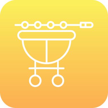 El arabası simgesinin vektör illüstrasyonu