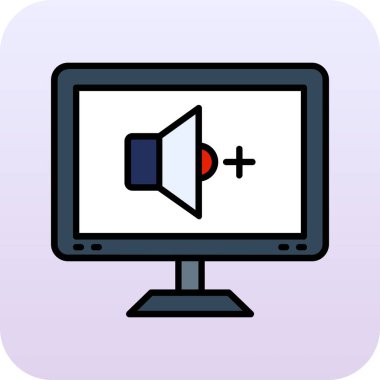 Video simgesi, basit vektör illüstrasyonu