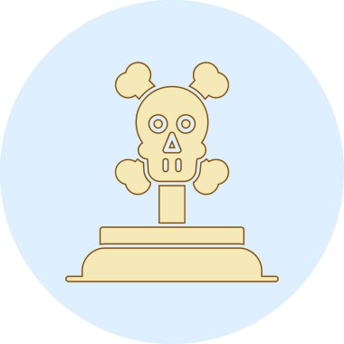 Kafatası. Web simgesi basit illüstrasyon