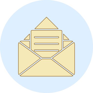 Zarf posta simge vektör illüstrasyon izole