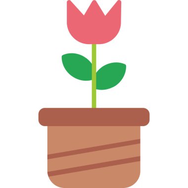 Çiçek. Web simgesi basit illüstrasyon