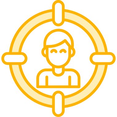 Adamım. Web simgesi basit illüstrasyon