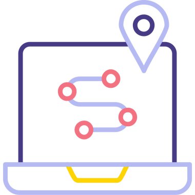 konum. Web simgesi basit illüstrasyon