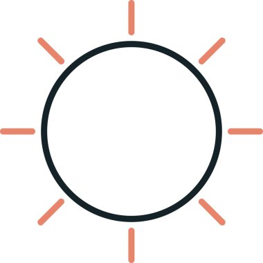 Güneş vektör simge işareti simge vektör çizim kişisel ve ticari kullanım için..