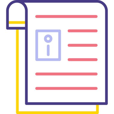 belge simgesi, vektör çizimi