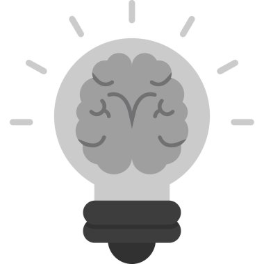 Beyin simgesi, vektör illüstrasyonu