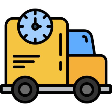 Kamyon. Web simgesi basit illüstrasyon