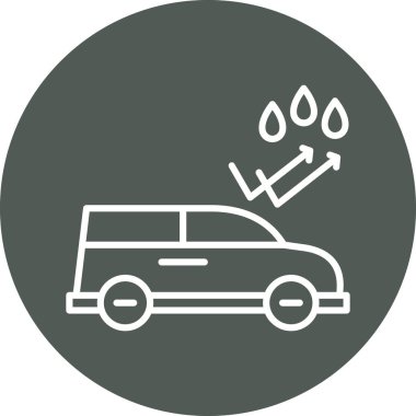 Bir araba simgesinin vektör illüstrasyonu