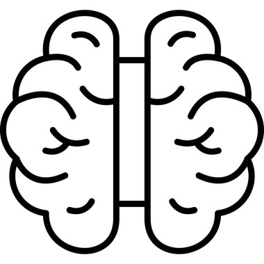 Beyin. Web simgesi basit tasarım