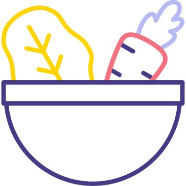 Tavuk kasesi simgesi, vektör illüstrasyonu