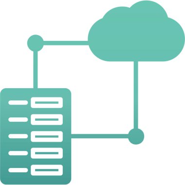 bulut hesaplama vektörü simgesi