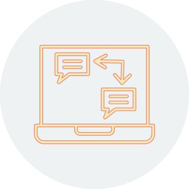 Sohbet simgesinin vektör illüstrasyonu