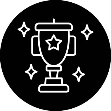 Kupa. Web simgesi basit illüstrasyon