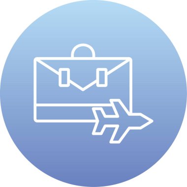 Bir düzlem simgesinin vektör çizimi