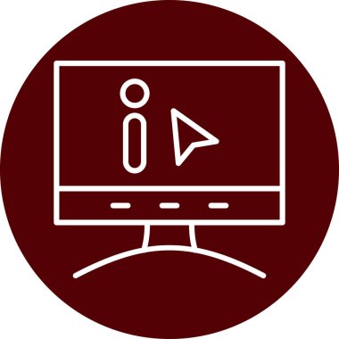 video vektör simgesi modern basit illüstrasyon