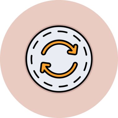 Bozuk para. Web simgesi basit illüstrasyon