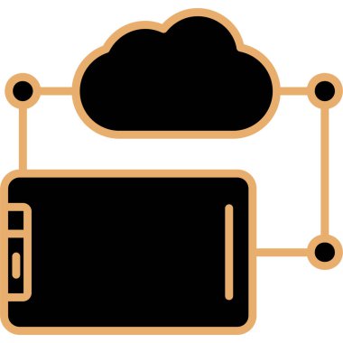 Bulut hesaplama teknolojisi simgesi - taslak biçimi