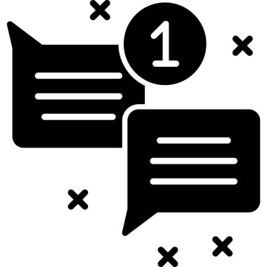 Mesaj var. Web simgesi basit illüstrasyon