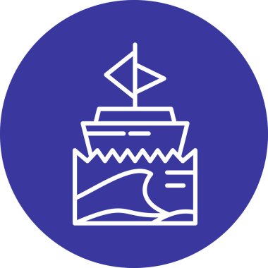 tekne ikonu vektör illüstrasyonu