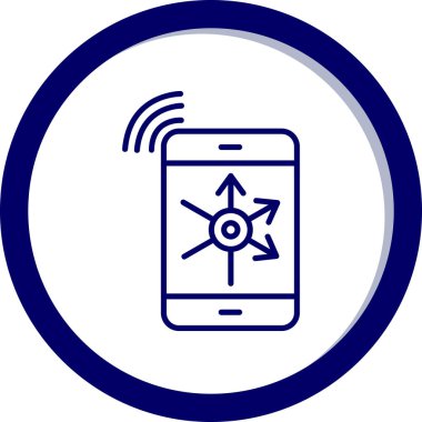 Akıllı telefon. Web simgesi basit illüstrasyon