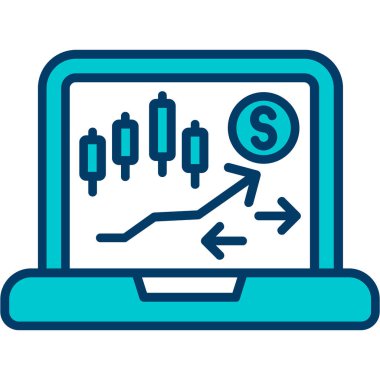 vektör dolar ve dolar grafik simgesi.
