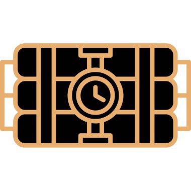 Bir saat simgesinin vektör illüstrasyonu