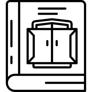 kutu paket yiyecek simgesi ana hat biçiminde