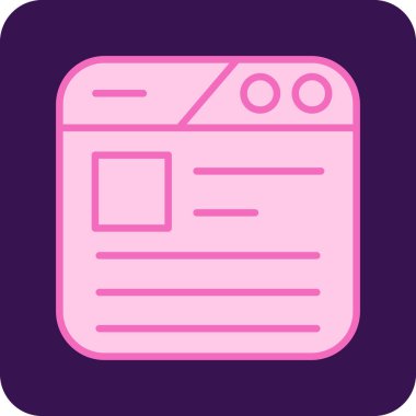 belge web simgesi, basit vektör illüstrasyonu